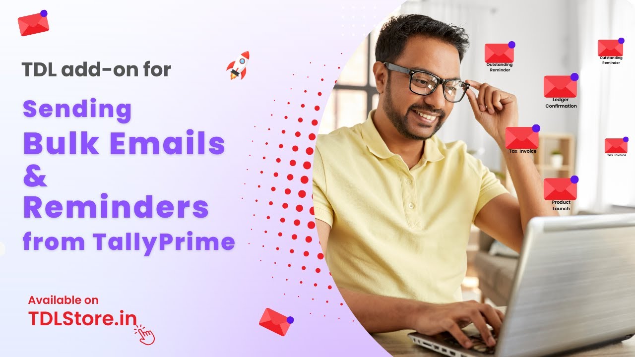 TDL for Sending Bulk Emails & Outstanding Reminders from TallyPrime | Schedule Emails