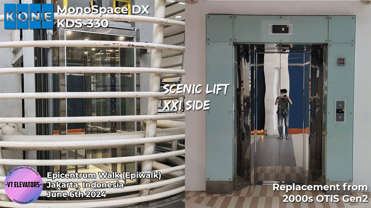 Brand New KONE MonoSpace DX Scenic Lift - Epicentrum Walk (Epiwalk), Jakarta (Cinema)