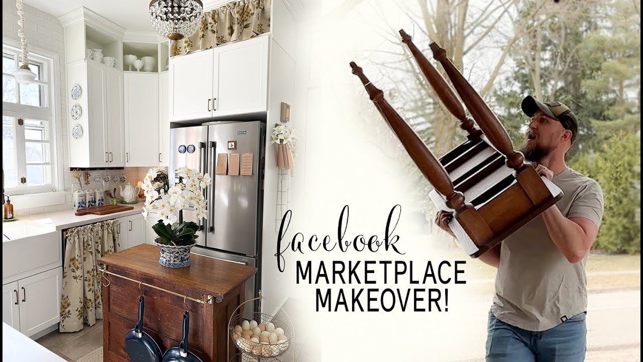 Facebook Marketplace Room Makeover & New Custom Curtains!