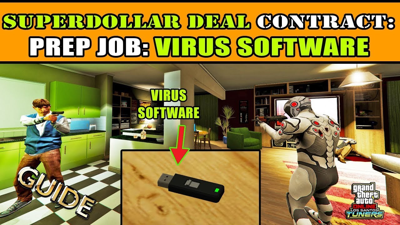 Grand Theft Auto V Online AUTO SHOP SUPERDOLLAR DEAL VIRUS SOFTWARE