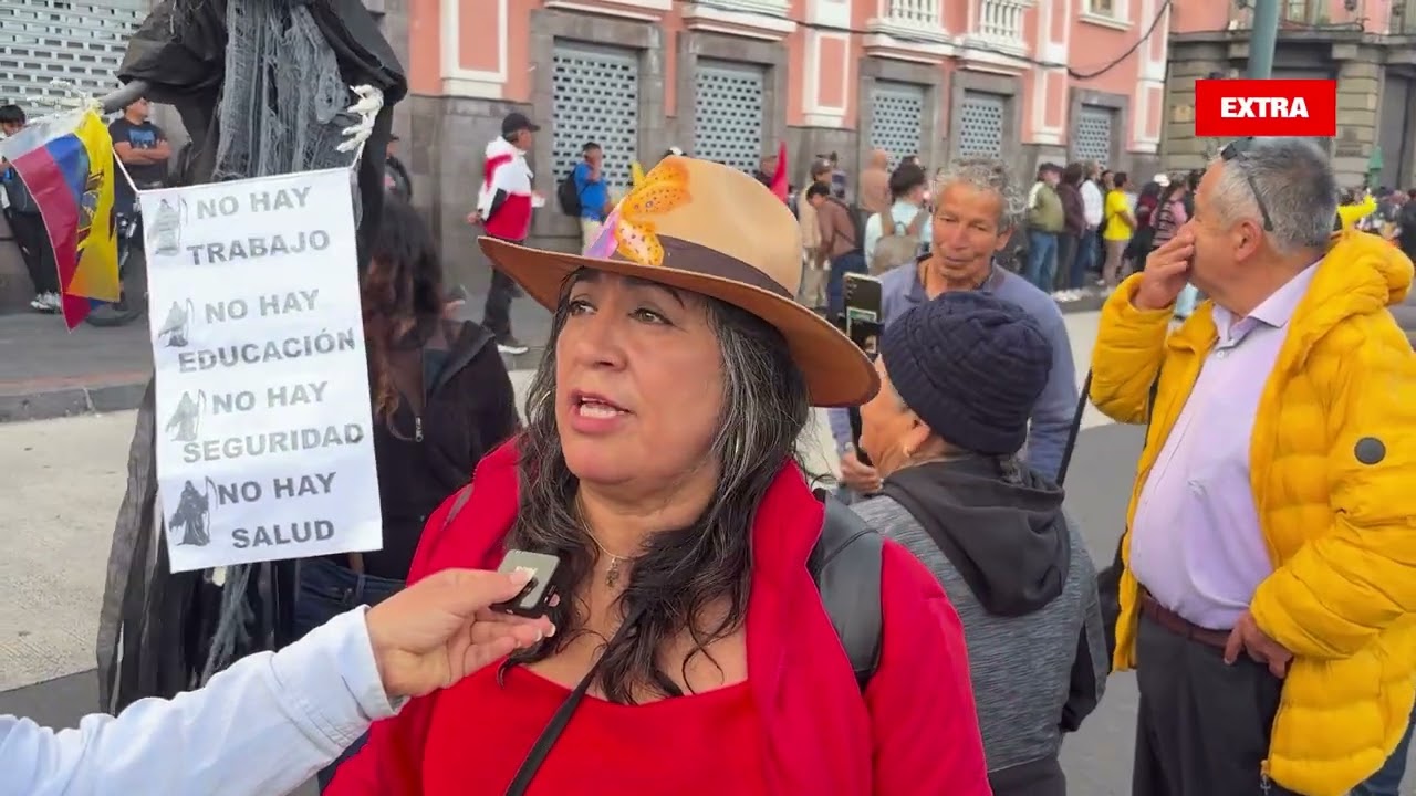 Marcha en Quito contra acuerdo de redistribución de horas laborales a la semana en Ecuador