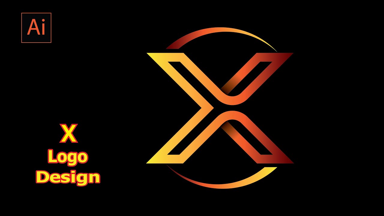 X letter logo design in Adobe Illustrator l #Logo #Alphabet_logo #letter_logo