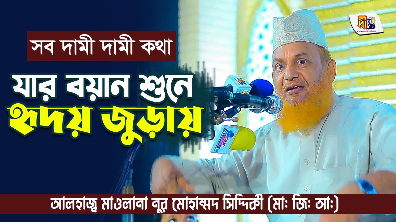 যার বয়ান শুনে হৃদয় জুড়ায় | প্রবীণ আলেম মাওলানা নুর মোহাম্মদ ছিদ্দিকী ওয়াজ | Nur Mohammad Siddiqi Waz