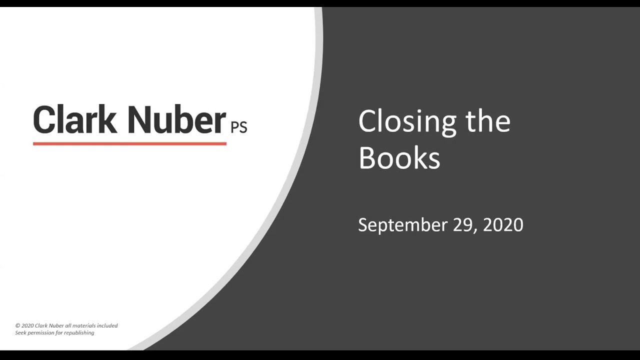 Month End QuickBooks Closing Processing