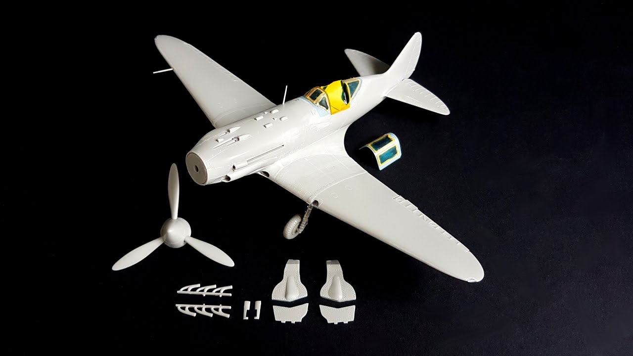 MiG-3 Trumpeter 1/48 scale PART 2.  Building the landing gear, machine guns, landing flaps