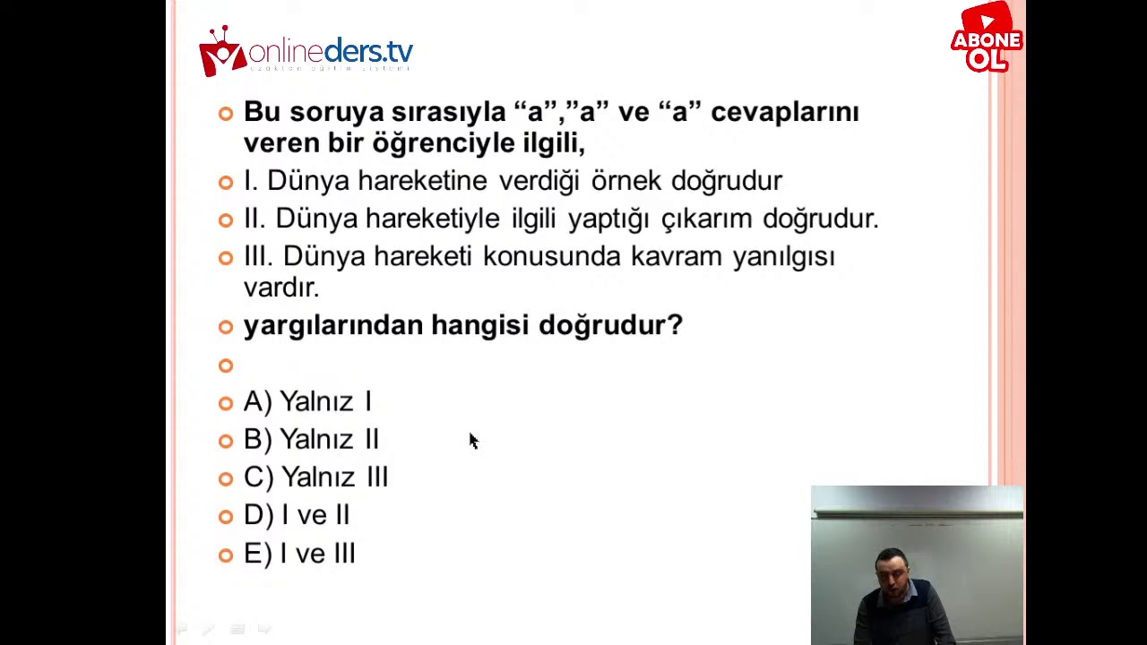 SINIF FEN EĞİTİMİ SORU ÇÖZÜMÜ