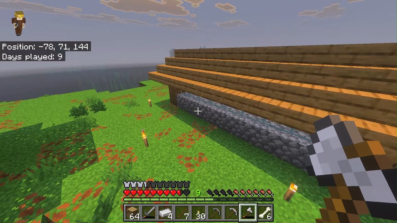 Minecraft gameplay survival EP4 (I'm building a barn and and we find the first diamonds)