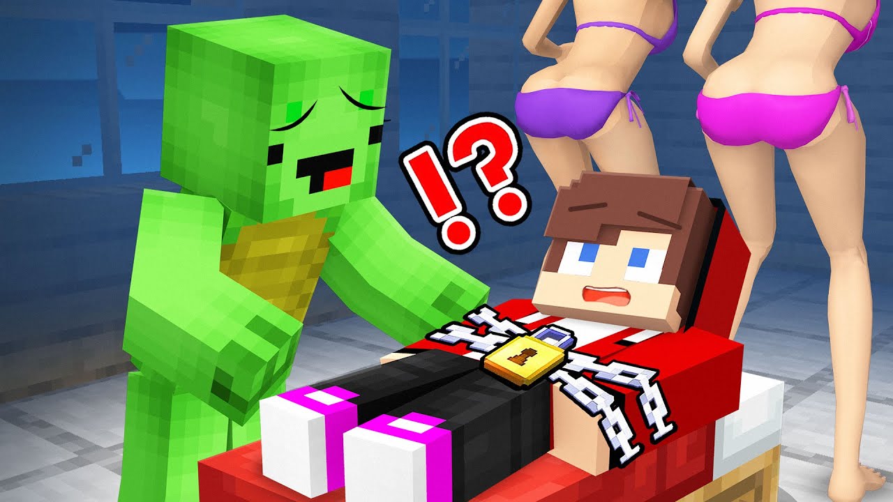 JJ and Mikey are TRAPPED by TV WOMAN and SPEAKER WOMAN in Minecraft - Maizen