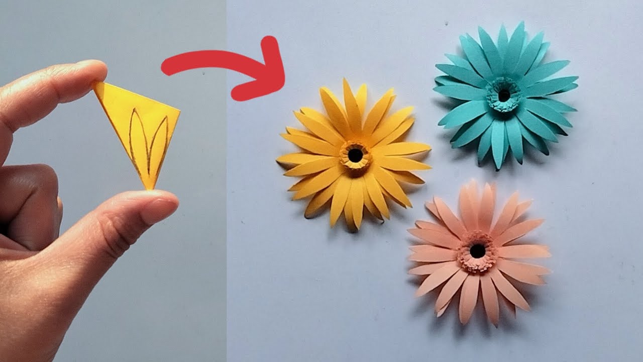 Easy and beautiful paper flower|| How to make a paper flower|| Diy paper flower|| Paper flower||