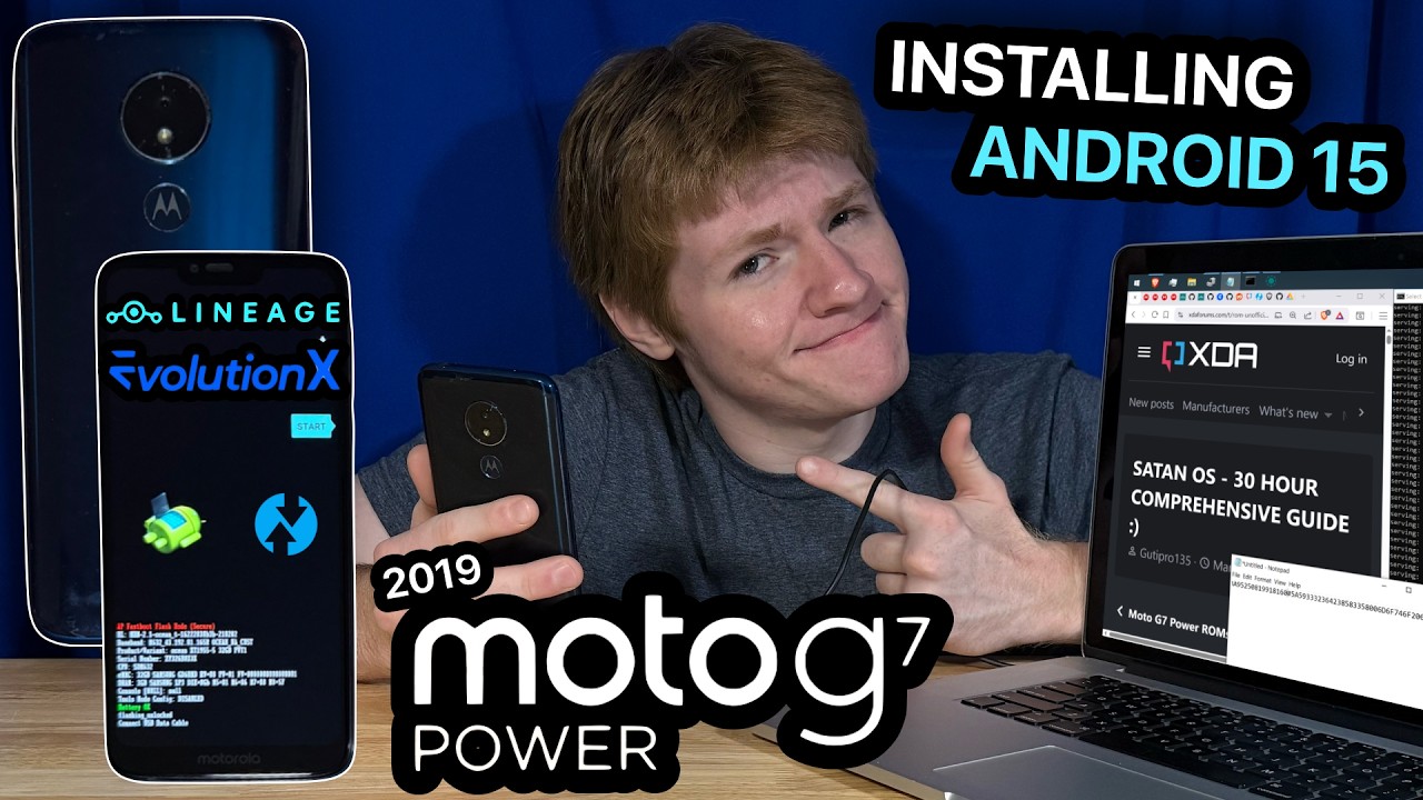 Установка Android 15 на Moto G7 Power (кастомная прошивка)