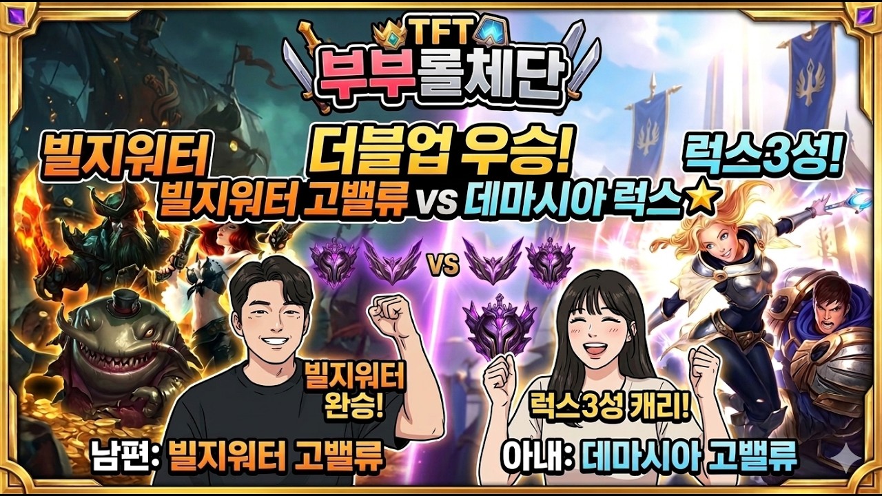 마스터 구간 박살! 빌지워터 고밸류 & 럭스 3성으로 더블업 1등 했습니다