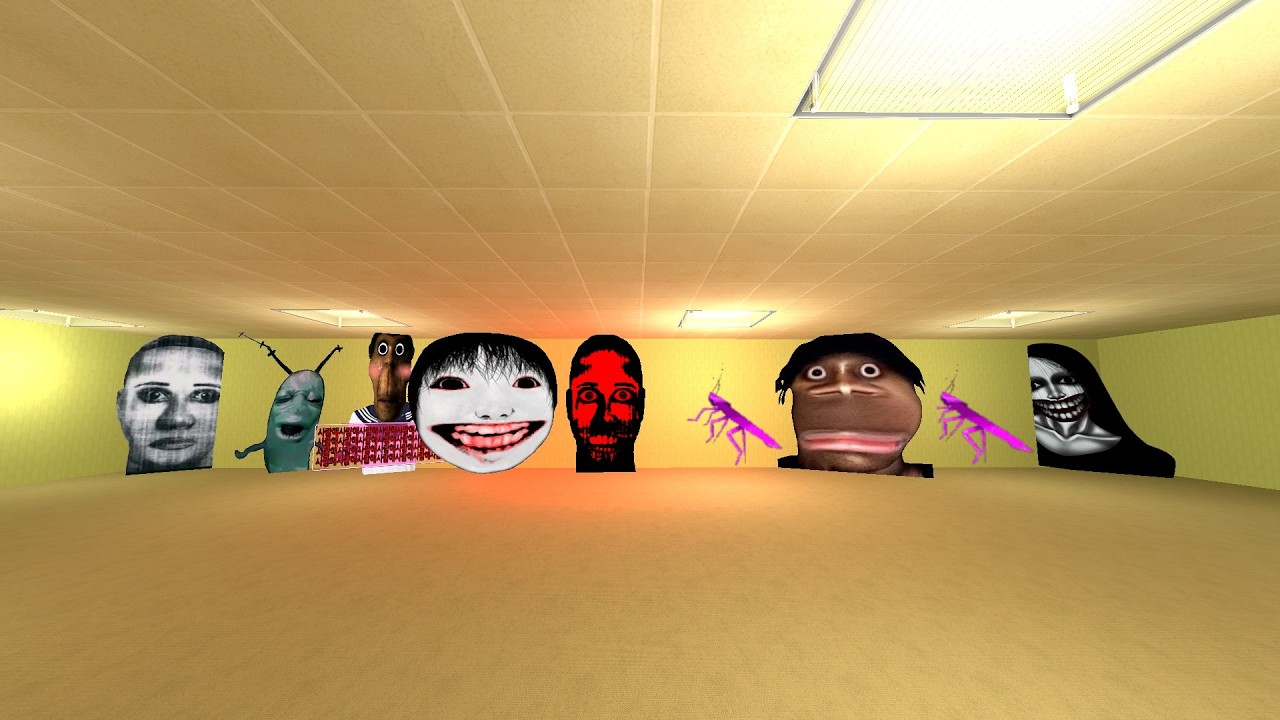 unlimited nexbots in backrooms in garrys mod #Gmod_#Nextbots_#Criminal_Gmod
