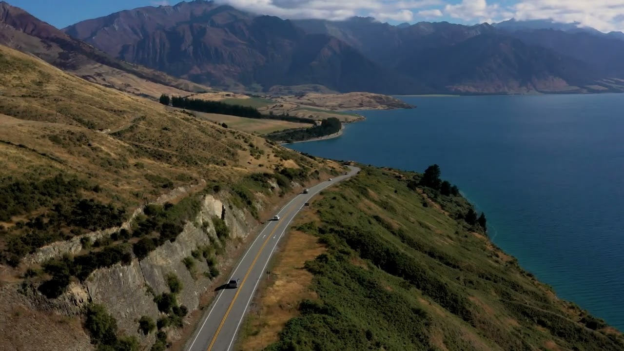 Lake Hawea drone footage, New Zealand South