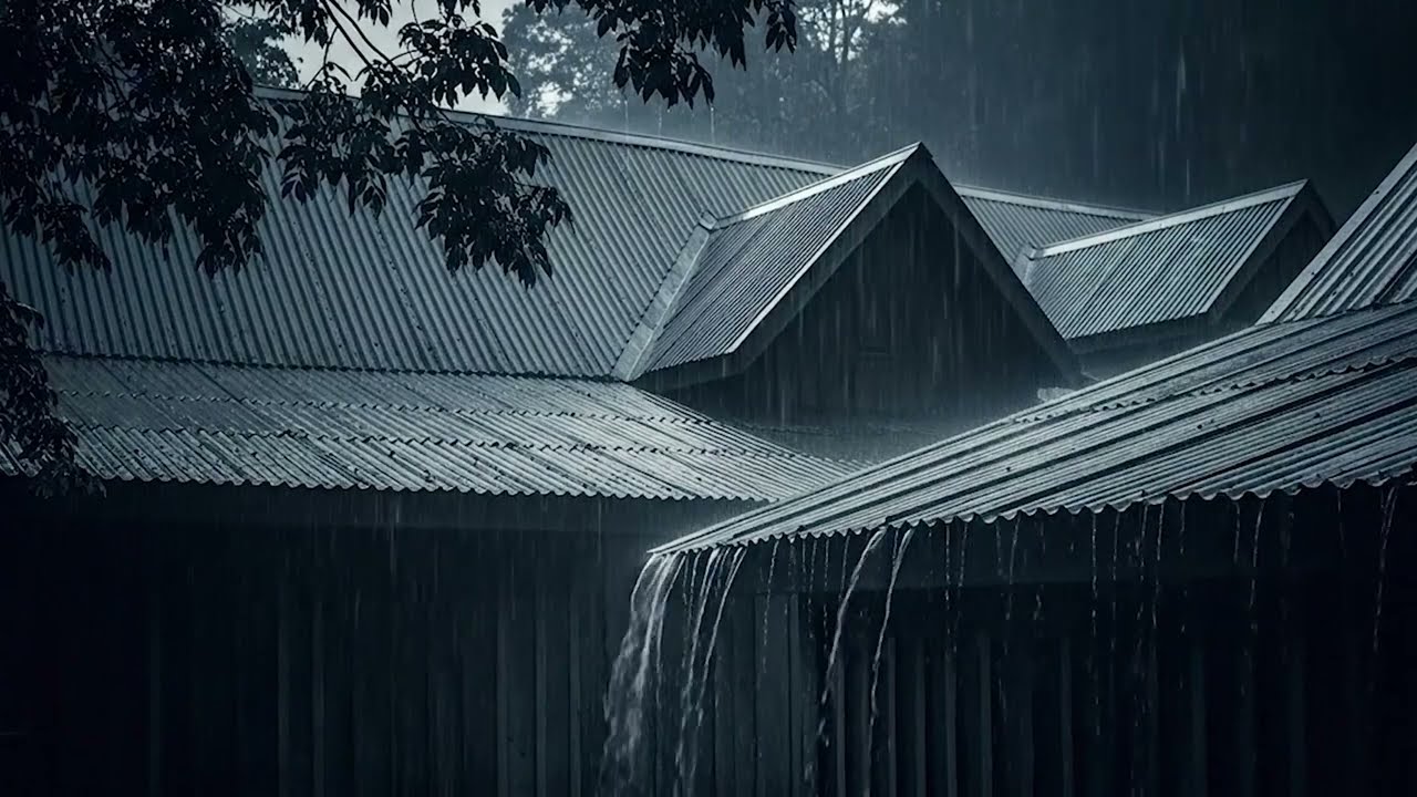 Sleep Guaranteed Tonight with Powerful Rain & Thunder on Metal Roof