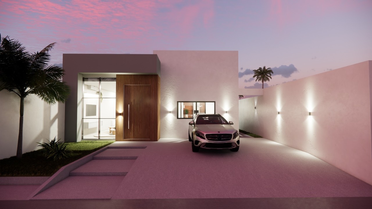Projeto de Casa com 2 quartos em terreno 10x25 - 163m2 - Projeto 578