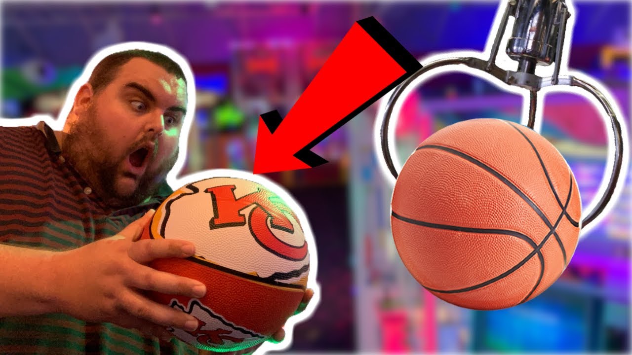 WON A BASKETBALL FROM A RIGGED ARCADE CLAW MACHINE!!! || ClawBoss