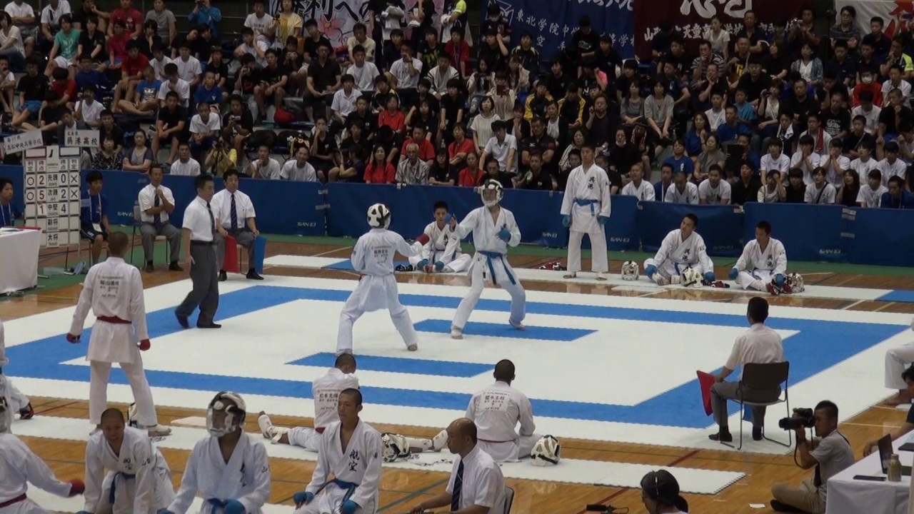 2017年 空手道 男子団体組手 T1 12 準決勝 高松中央vs呉港