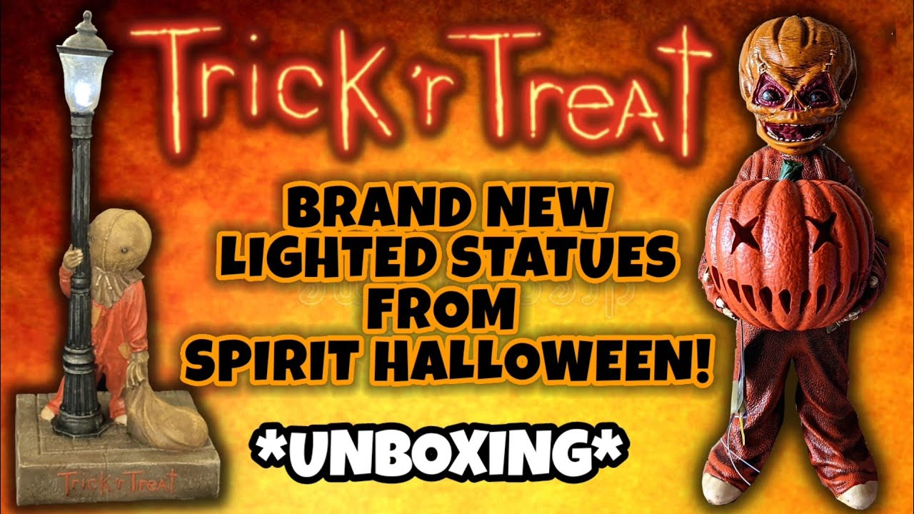 Unboxing The NEW Trick 'R' Treat Lighted Statues From Spirit Halloween! | The Detail Is Incredible!