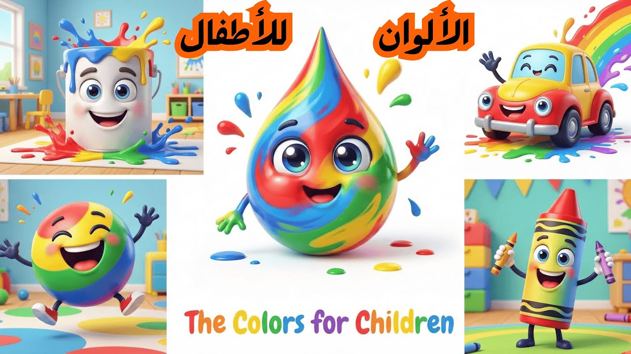 🎯 تعليم الألوان  للأطفال باللغة العربية | Learn colors in Arabic for Kids | بكل سهولة ومتعة وتشويق💪✅