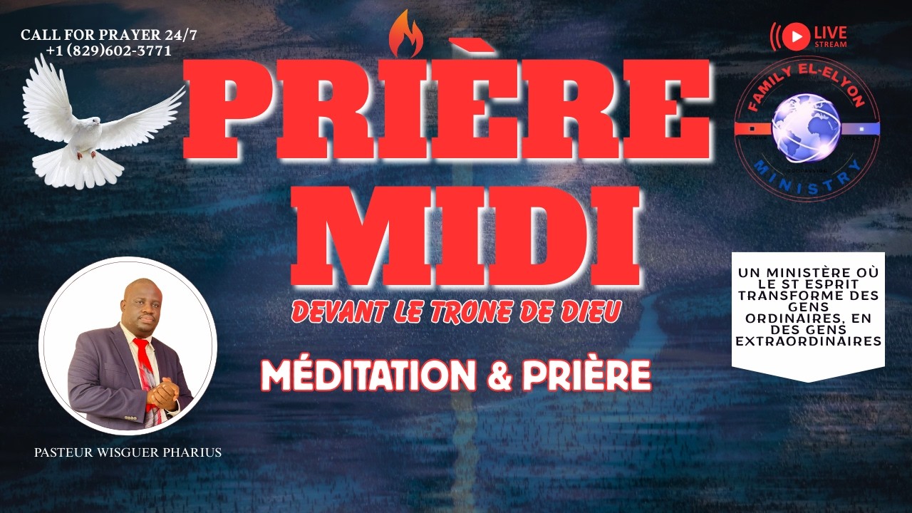 PRIÈRE MIDI | LETÈNÈL GATE PLAN ÈNMI AN | PASTEUR WISGUER PHARIUS | ABÒNE - LIKE - PATAJE