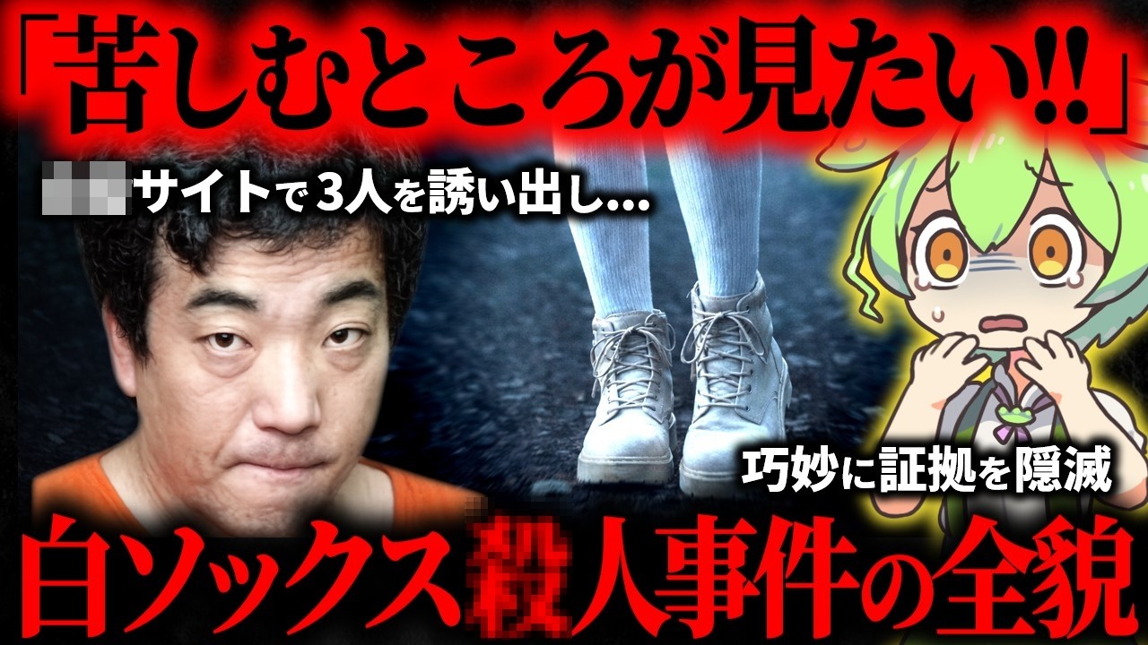 【巧妙悪質】とあるサイトで誘い出した3人を卑劣な方法で手にかけた前代未聞の異常犯…白ソックス匿名掲示板●人事件【ずんだもん】