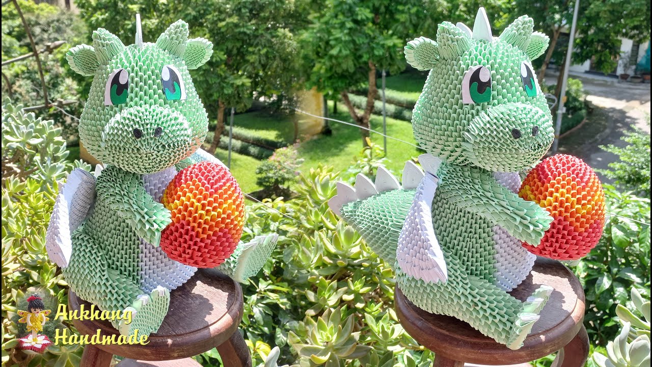 3d origami dragon | paper miniature dragon , cute dragon stuff