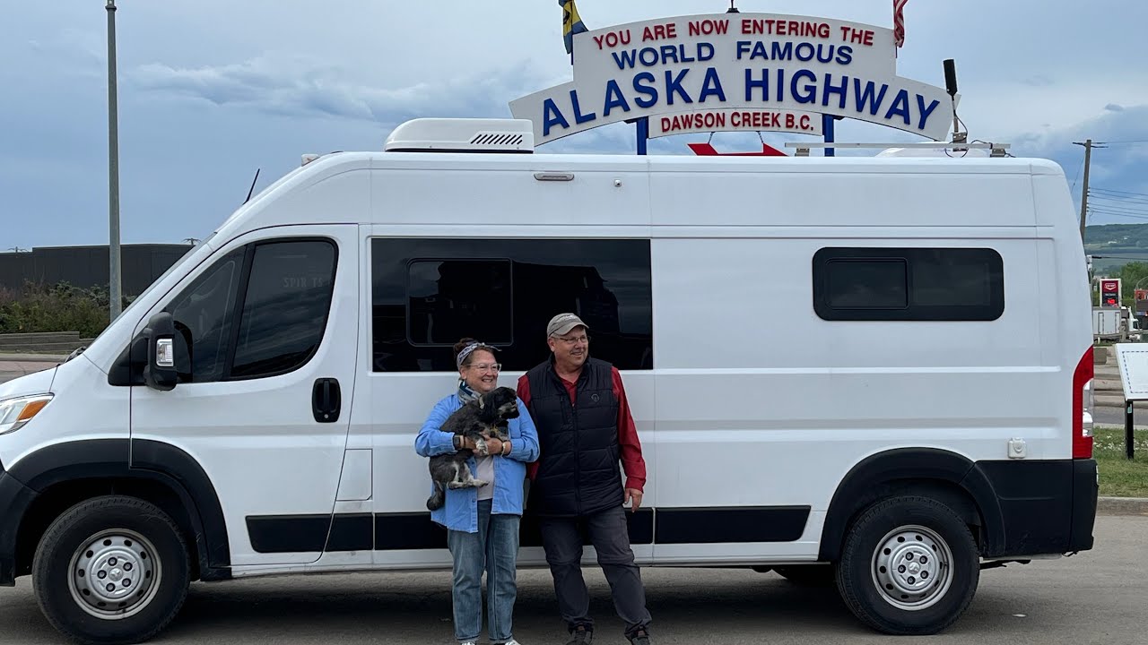 Alaska Highway in our DIY Camper Van.
