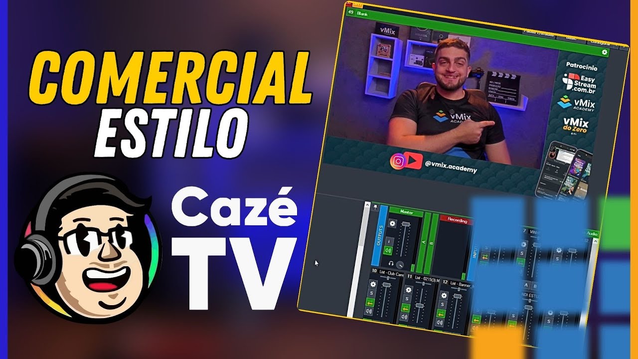 vMix | Comercial Estilo Cazé TV com Pratocinadores - Comercial em L no vMix - PASSO A PASSO