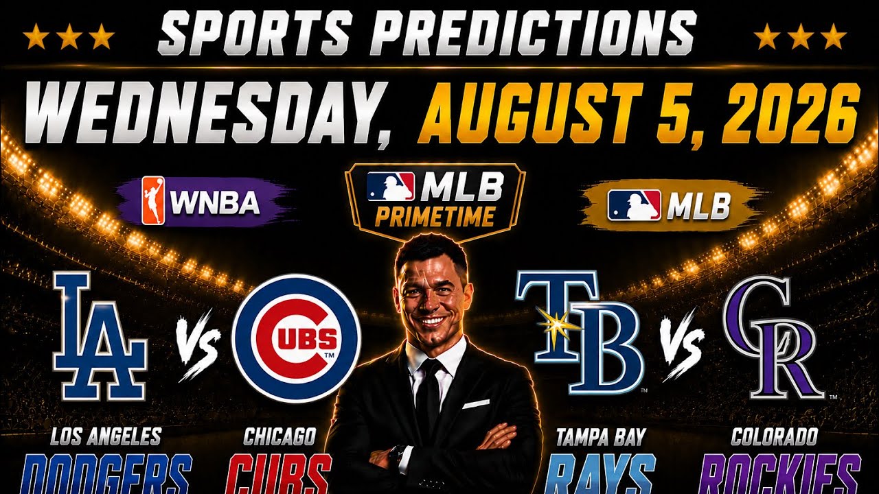 🔥 3 Free Sports Betting Picks MLB Wednesday 8-5-2026 Dodgers vs Cubs l Rays vs Rockies