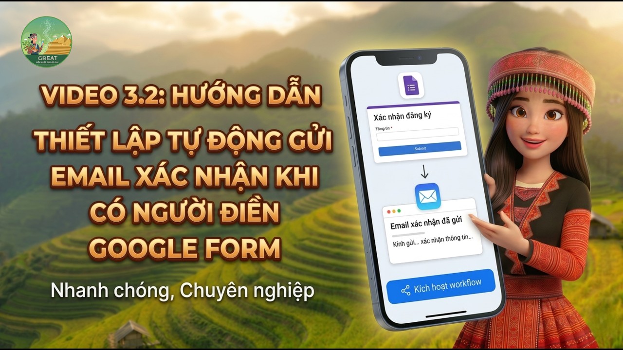 Hướng dẫn thiết lập tự động gửi email xác nhận khi có người điền Google Form
