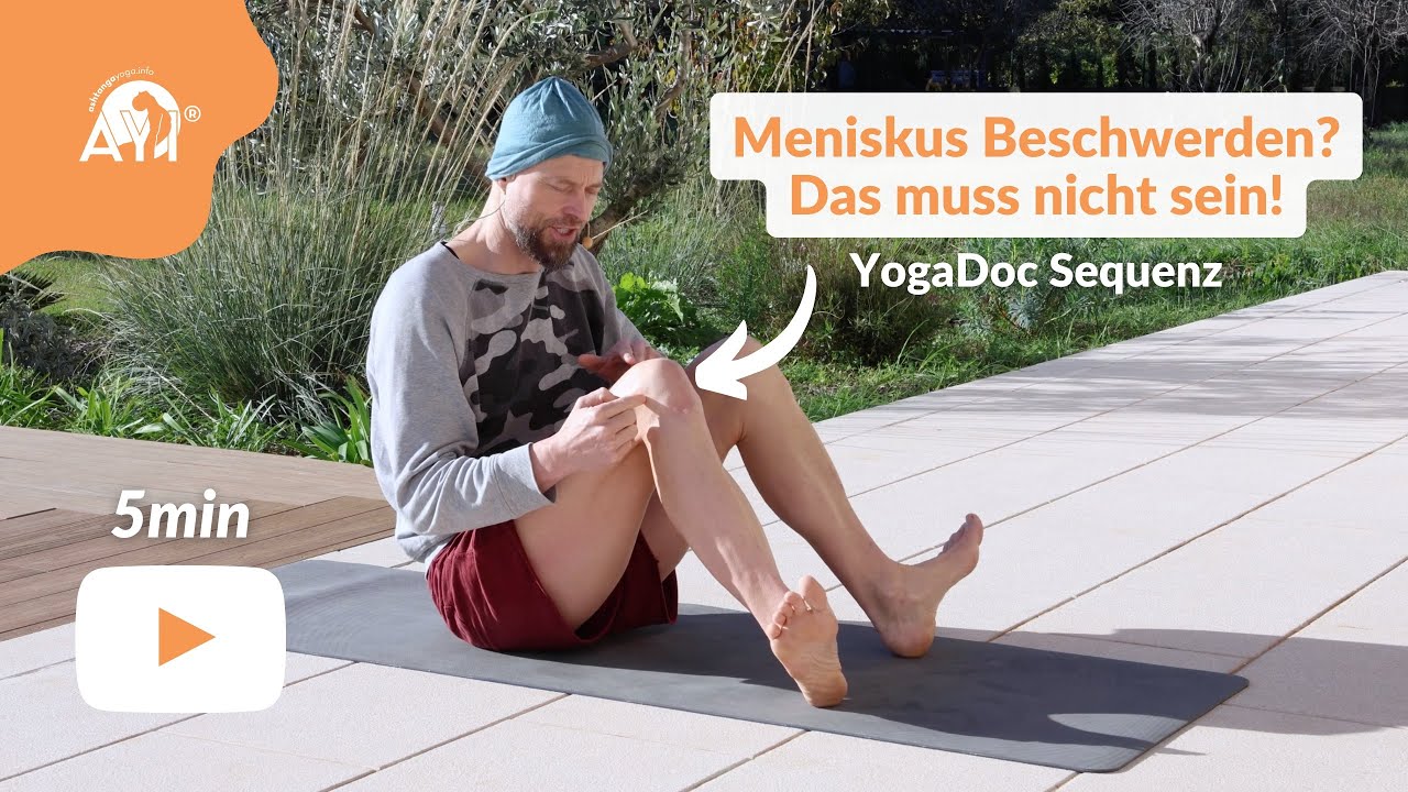 Meniskus-Beschwerden lindern: 5min Yogatherapie gegen Knieschmerzen
