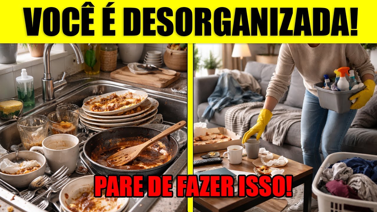 Hábitos que Deixam Sua Casa Desorganizada (Pare hoje mesmo)! - Organização
