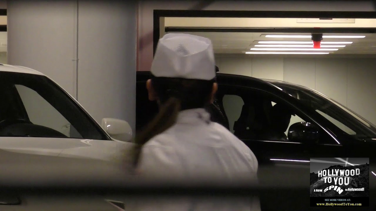 Leonardo DiCaprio, Tobey Maguire and Lukas Hass have dinner at Katsuya Restaurant in Hollywood