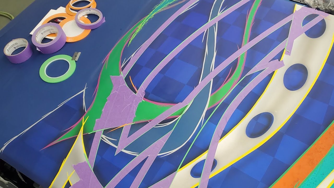 How to use fineline tape and mask off graphics.