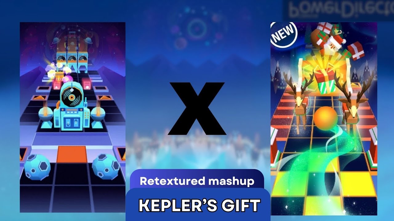 Rolling sky Kepler's gift (Reindeer's gift x Kepler's dream) retextured mashup