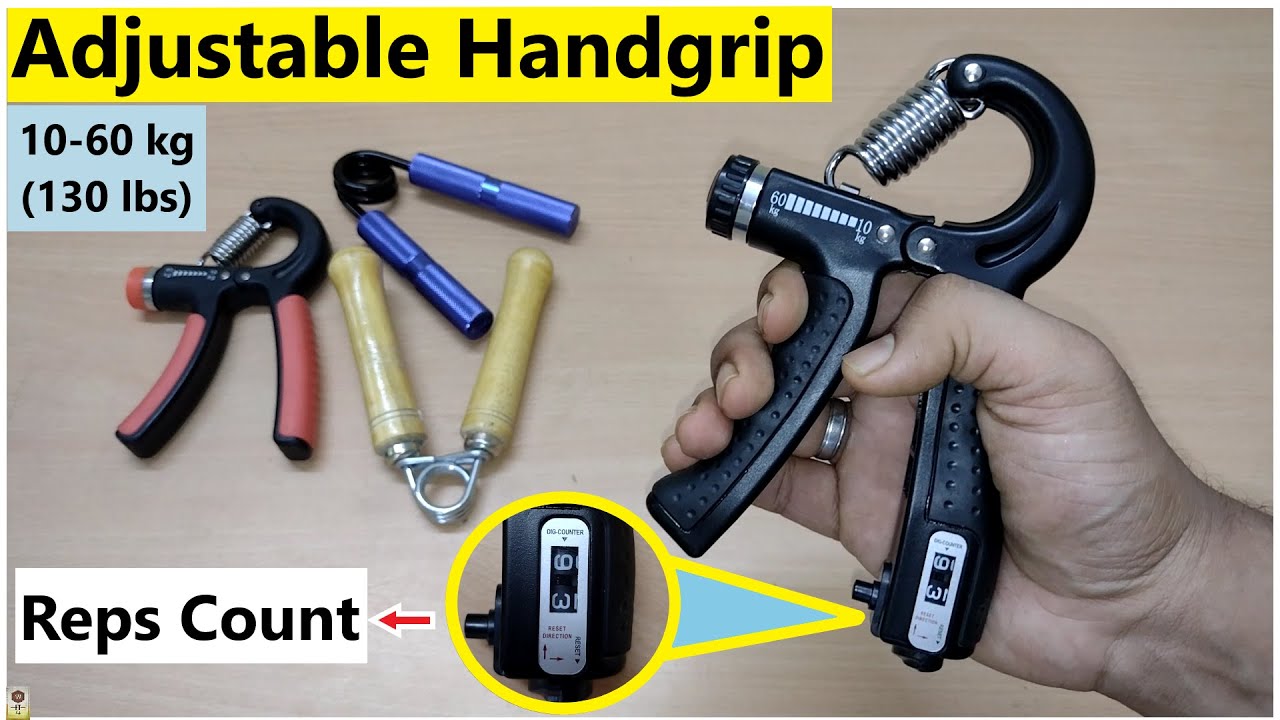 Strauss Adjustable Handgrip Unboxing | Adjustable weight 10kg - 60kg, Reps Count | Fitness Equipment