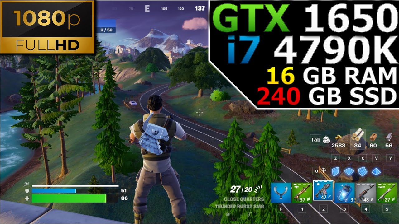 Fortnite | 1080p | GTX 1650 | i7 4790K | 16GB RAM | 240GB SSD