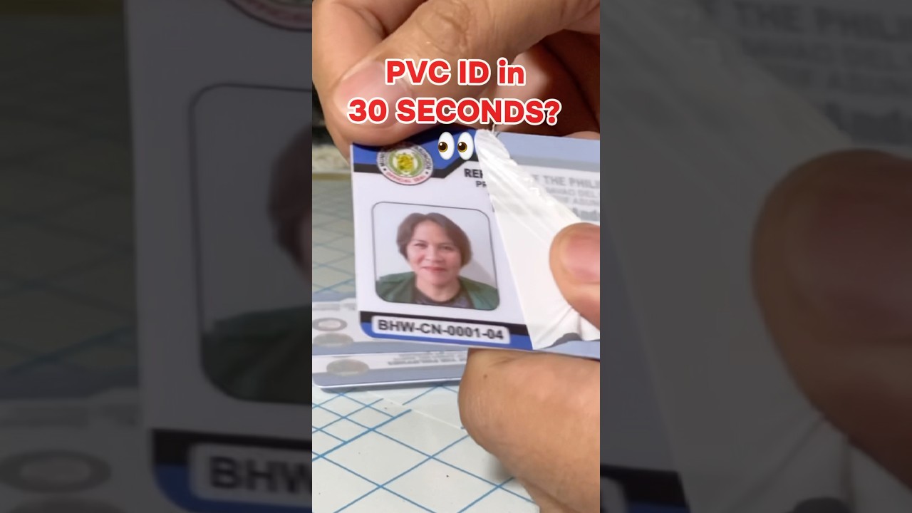 PVC ID in 30s | DIY Plastic ID Cards #PVCID #printingbusiness #shorts