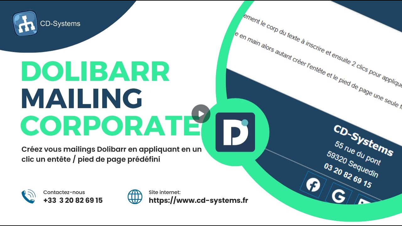 Tutoriel Dolibarr Emailing + pr&eacute;sentation module Dolibarr Mailing Corporate