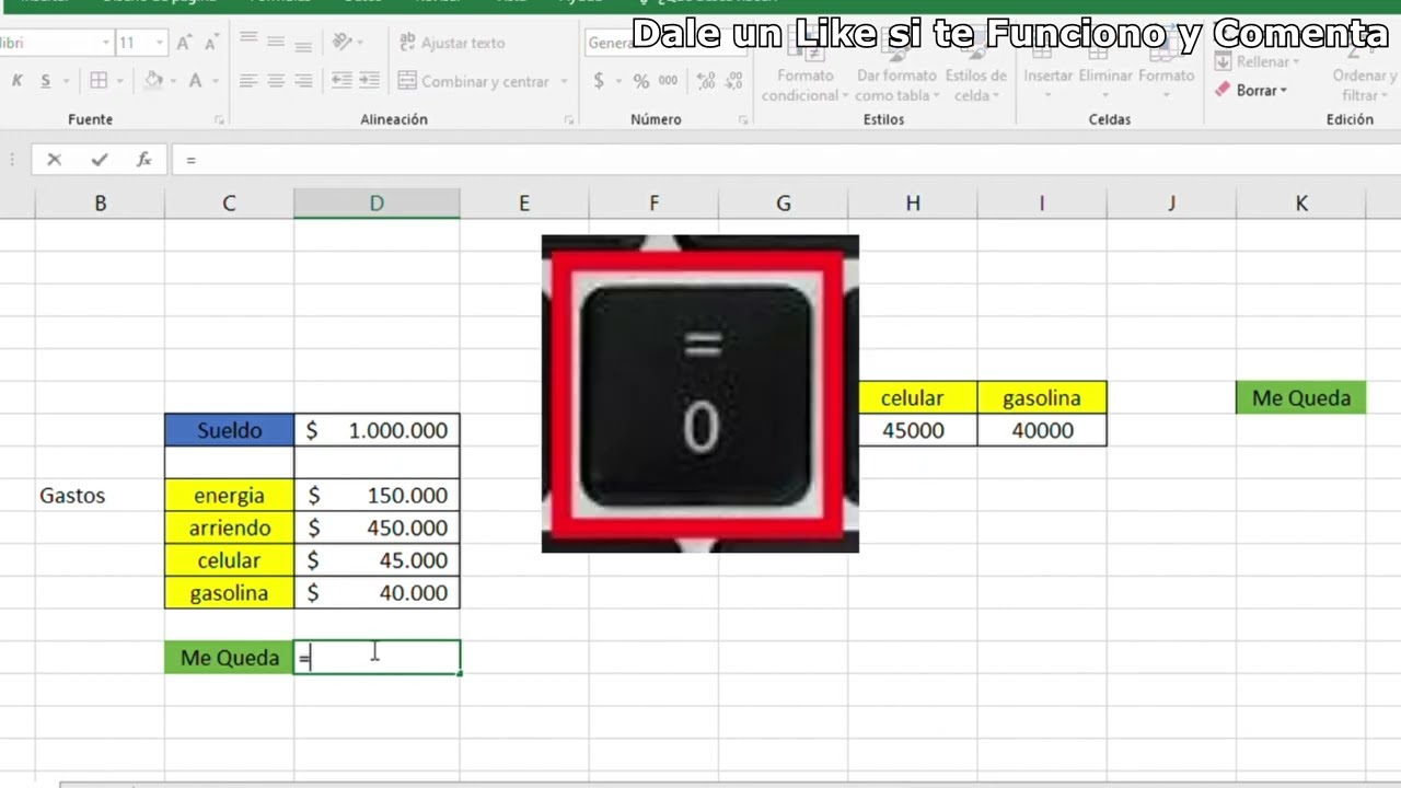 Video Como Restar Celdas en Excel Muy f&aacute;cil y r&aacute;pido de Hacer