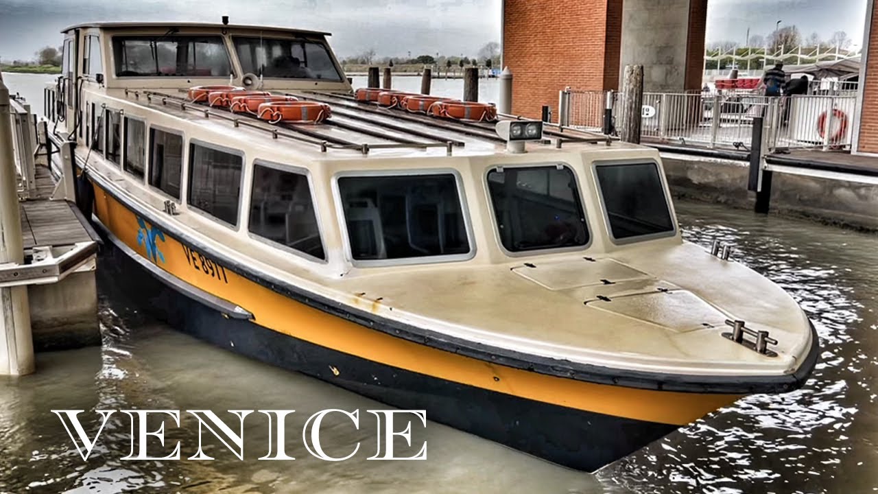 Water bus from Marco Polo airport to Rialto Bridge, Venice