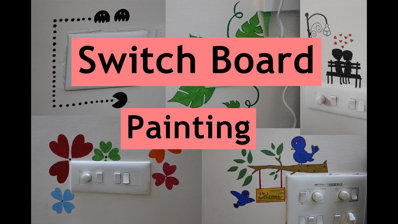 Switch board painting || wall decoration ideas || SVSVLOGS
