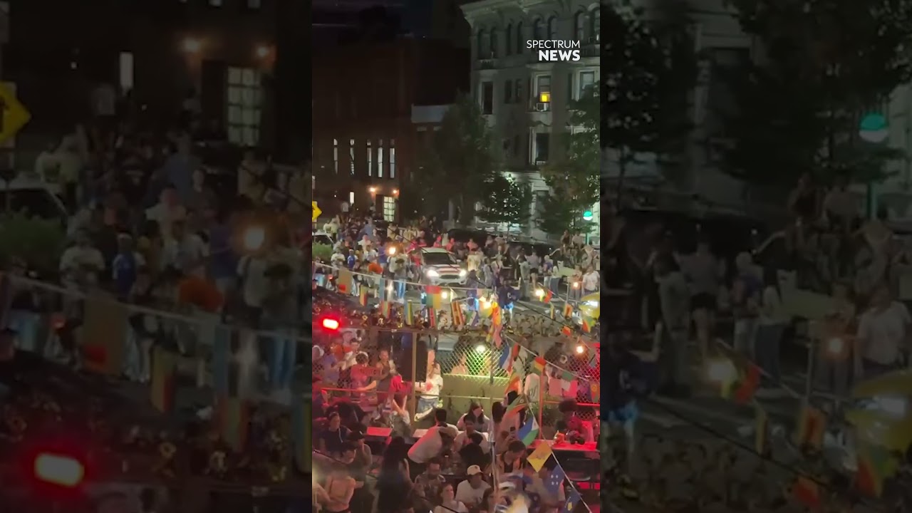 The Knicks watch party in Fort Greene, Brooklyn grew so large it spilled into Fulton Street.