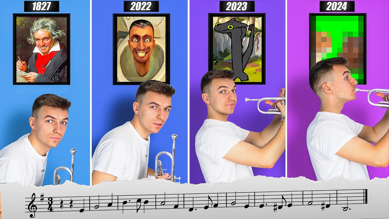 Evolution of Meme Music (1800-2025) BUT.. with Sheet Music/Notes!