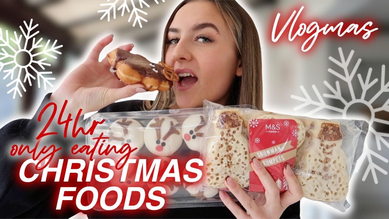 ONLY EATING CHRISTMAS FOODS FOR 24 HOURS! * CHALLENGE