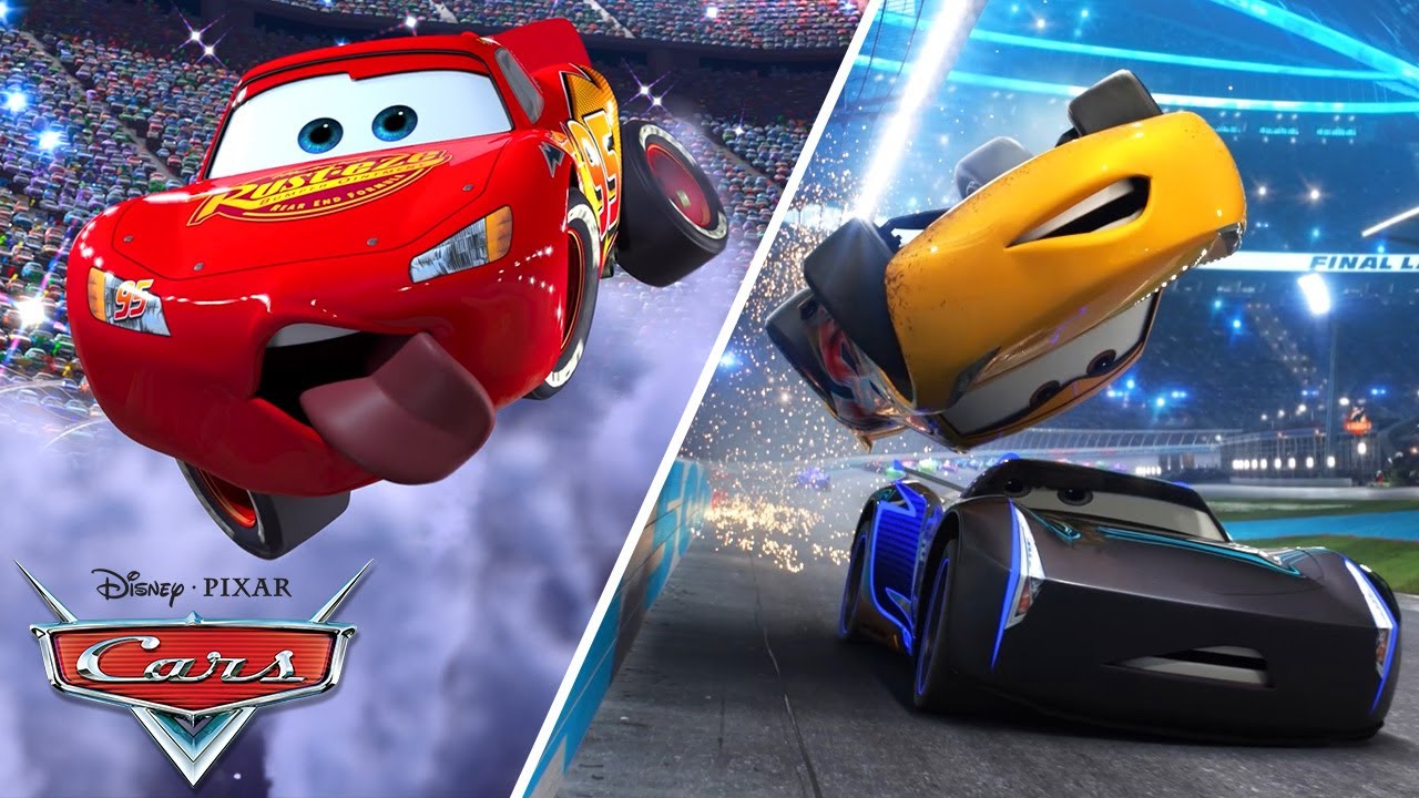 The Craziest Stunts with Lightning McQueen, Jackson Storm, Cruz Ramirez + | Pixar Cars | @disneyjr