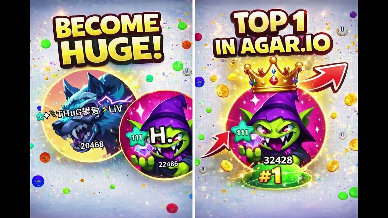 ᯓ★ 𝐓𝐇𝐮𝐆 𝐘𝐓 ✦ TOP ① AGAR.IO DOMINATION 😈 | INSANE SPLITS 🔥
