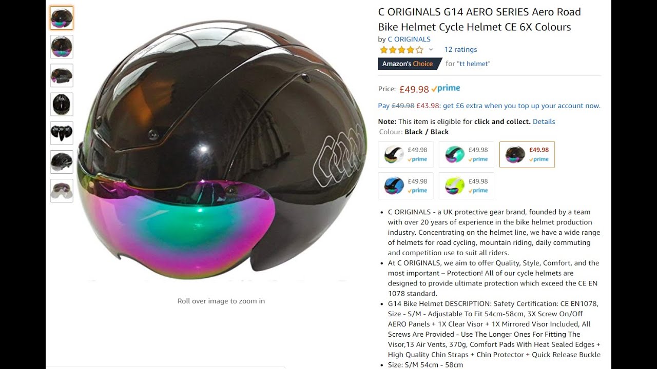 Reviewing The Cheapest Time Trial Helmet On Amazon: C ORIGINALS G14 AERO SERIES