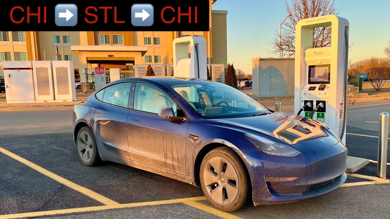 Tesla Model 3 LFP Road Trip from Chicago to St Louis!