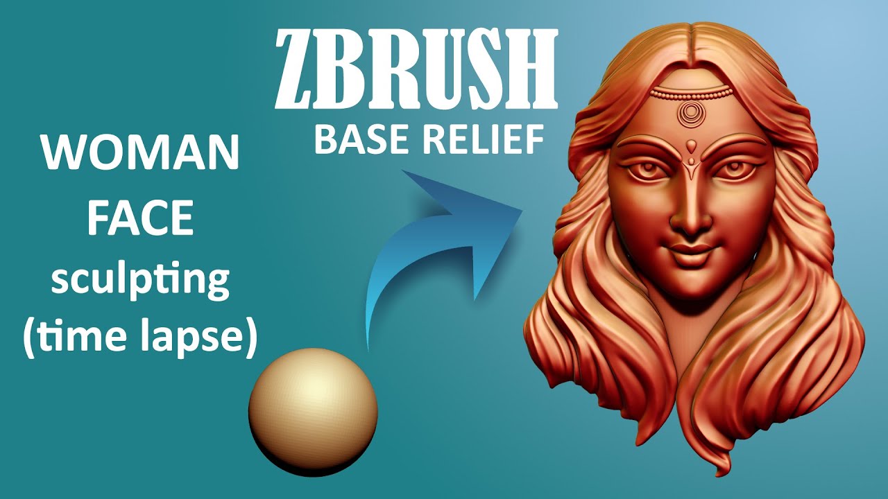 Zbrush sculpting ( DURGA MAA FACE ) Base relief